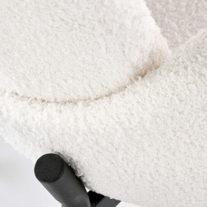 Szék K477 szövet boucle/fém krém 58x58x89