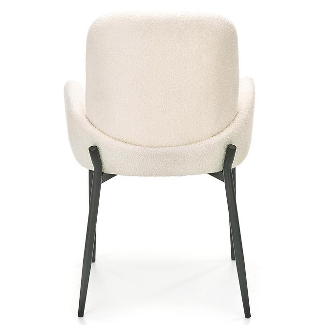 Szék K477 szövet boucle/fém krém 58x58x89
