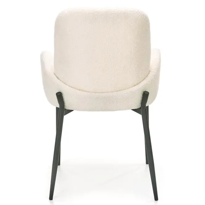 Szék K477 szövet boucle/fém krém 58x58x89,4