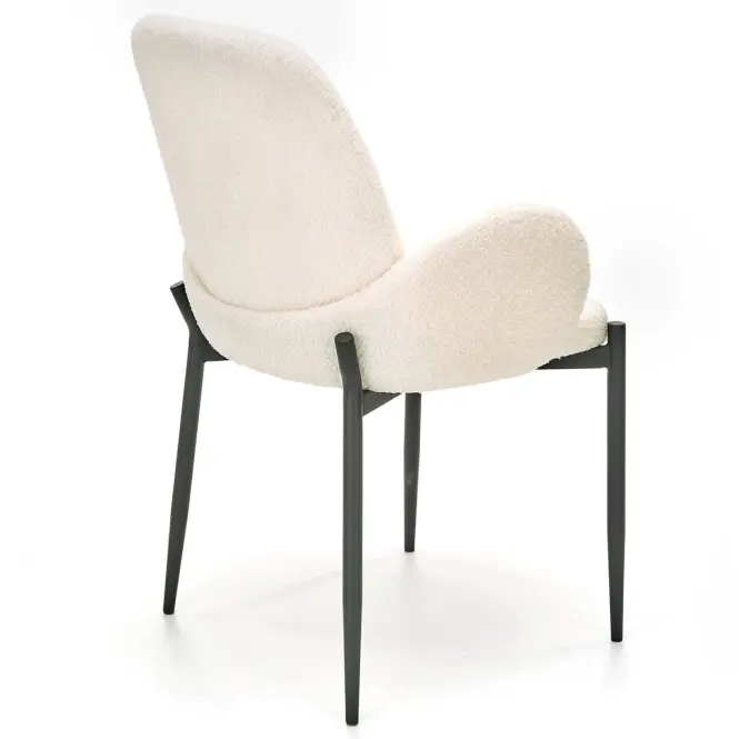 Szék K477 szövet boucle/fém krém 58x58x89,6