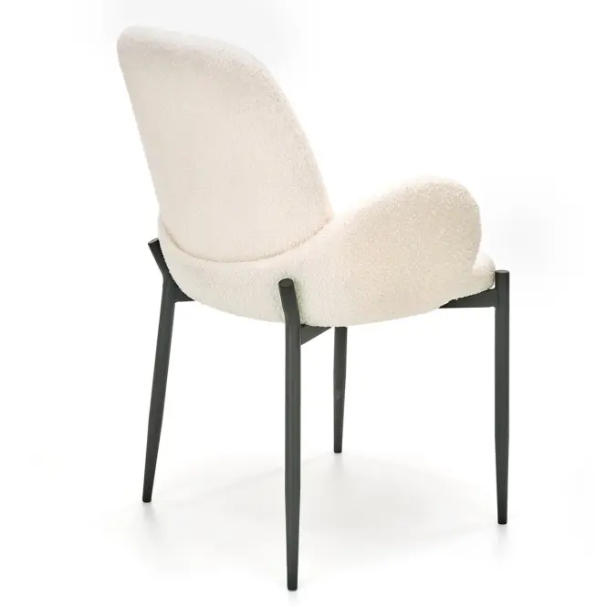 Szék K477 szövet boucle/fém krém 58x58x89,8