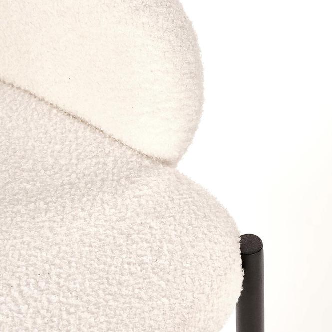 Szék K477 szövet boucle/fém krém 58x58x89