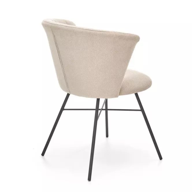 Szék K459 szövet/fém bézs 60x59x79