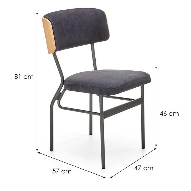 Szék Smart-kr szövet/falap/fém natural/sötét hamu