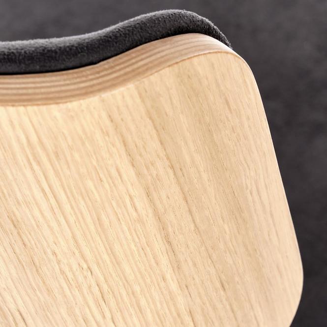 Szék Smart-kr szövet/falap/fém natural/sötét hamu,7