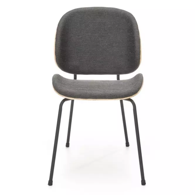 Szék K467 szövet/falap/fém tölgy/sötét hamu
