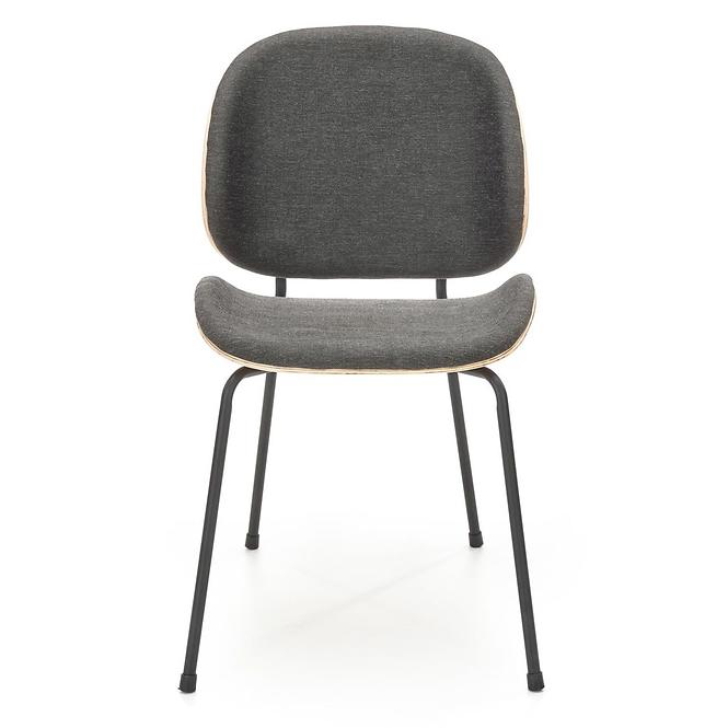 Szék K467 szövet/falap/fém tölgy/sötét hamu