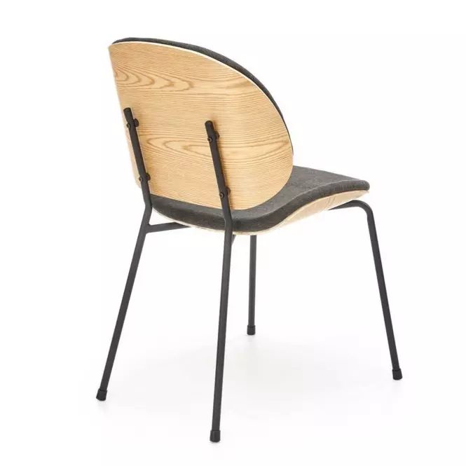 Szék K467 szövet/falap/fém tölgy/sötét hamu,4