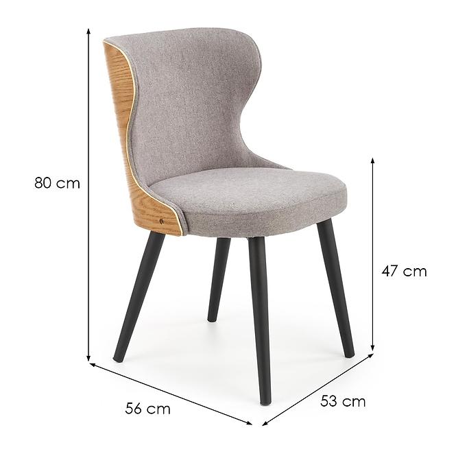Szék K452 szövet/falap+dyha/fém hamu/tölgy