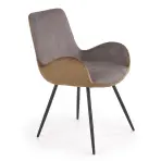 Szék K392 szövet/fém sötét hamu/barna 53x60x82