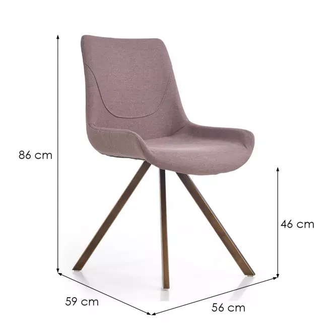 Szék K290 szövet/fém hamu 55x59x85