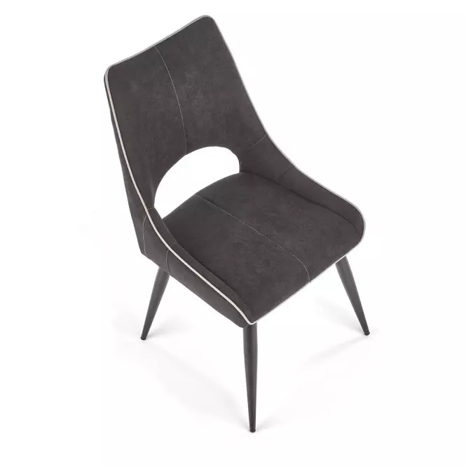 Szék K369 szövet/fém sötét hamu 48x58x92