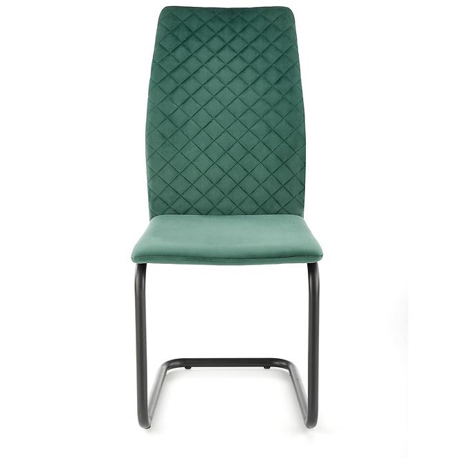 Szék K444 szövet/fém sötét zöld 44x54x97