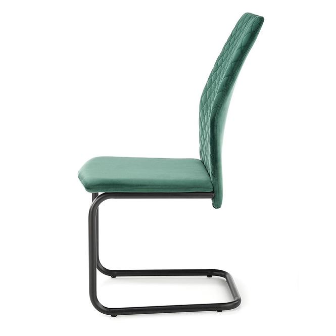 Szék K444 szövet/fém sötét zöld 44x54x97