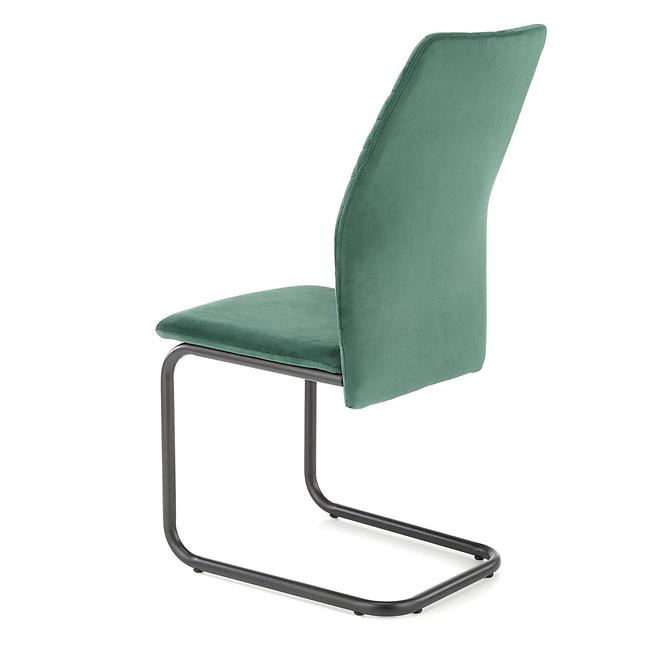 Szék K444 szövet/fém sötét zöld 44x54x97