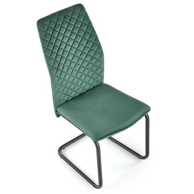 Szék K444 szövet/fém sötét zöld 44x54x97