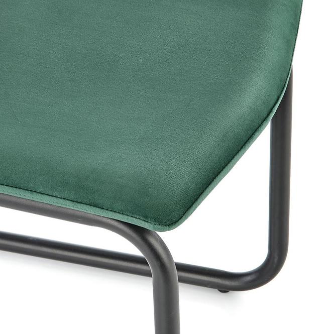 Szék K444 szövet/fém sötét zöld 44x54x97
