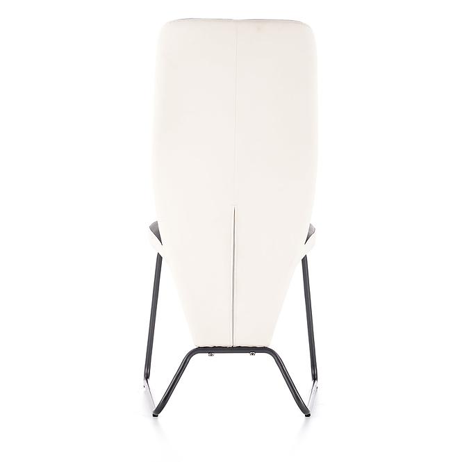 Szék K300 ekobőr/fém fehér/fekete 46x59x96,4