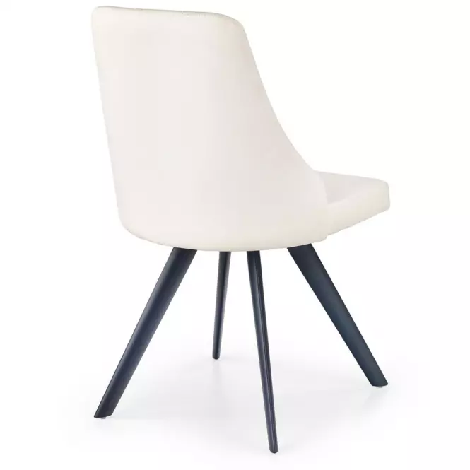 Szék K206 fém/ekobőr fehér 48x58x87