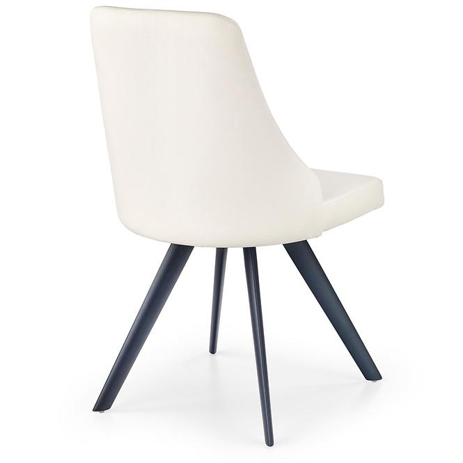 Szék K206 fém/ekobőr fehér 48x58x87,2