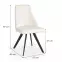 Szék K206 fém/ekobőr fehér 48x58x87,3