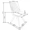 Szék K206 fém/ekobőr fehér 48x58x87,4