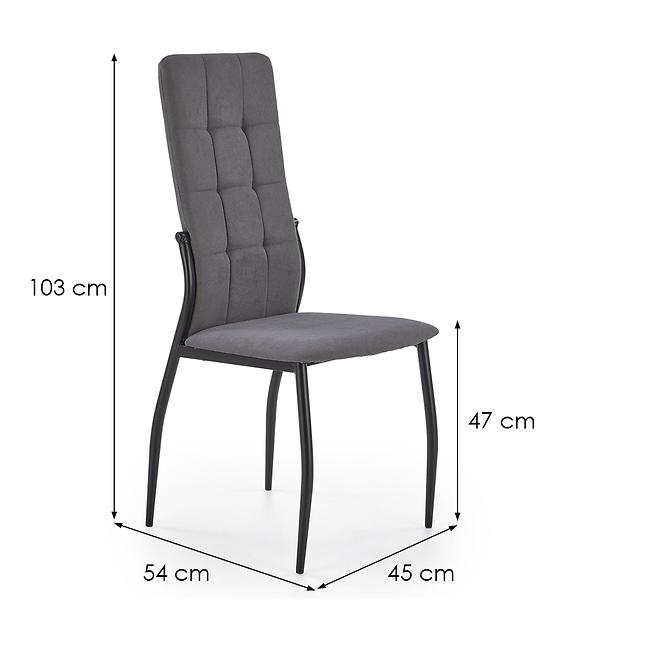 Szék K334 szövet/fém sötét hamu 45x54x103