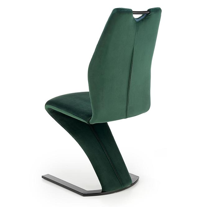 Szék K442 szövet/fém sötét zöld 46x61x102