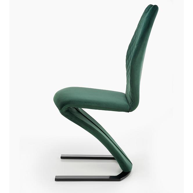 Szék K442 szövet/fém sötét zöld 46x61x102