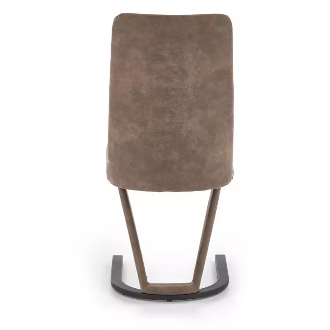Szék K338 ekobőr/fém barna 46x61x98
