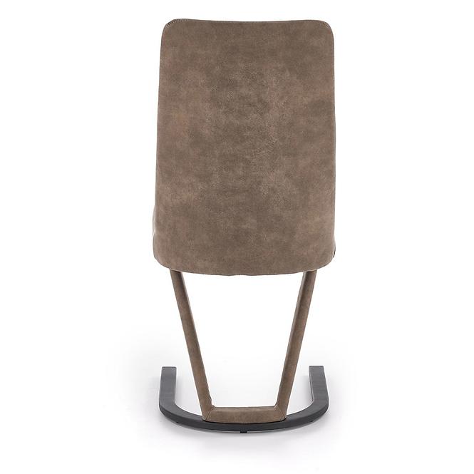 Szék K338 ekobőr/fém barna 46x61x98