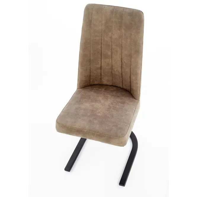 Szék K338 ekobőr/fém barna 46x61x98,6