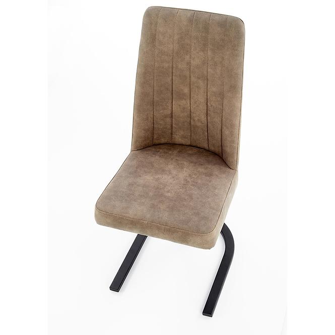 Szék K338 ekobőr/fém barna 46x61x98,6