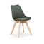 Szék K303 szövet/fa sötét zöld 48x54x83