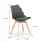 Szék K303 szövet/fa sötét zöld 48x54x83,2