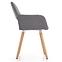 Szék K283 szövet/fa hamu 56x56x80,5