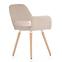 Szék K283 szövet/fa bézs 56x56x80,6
