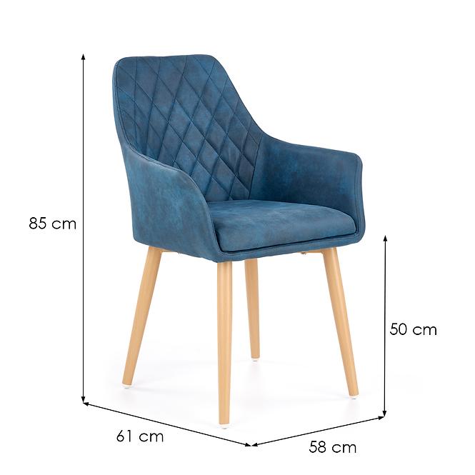 Szék K287 ekobőr/fém granát 58x61x85