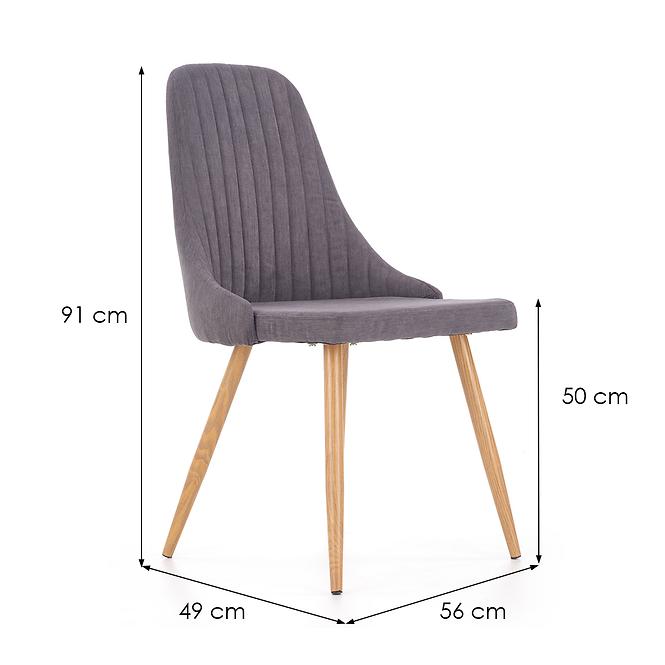 Szék K285 szövet/fém sötét hamu 56x49x91