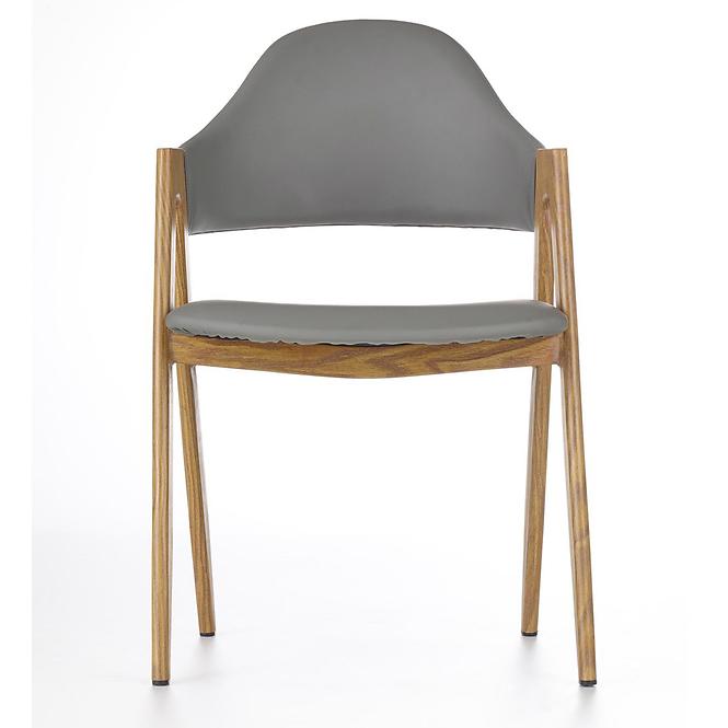 Szék K247 ekobőr/fém hamu 53x57x80