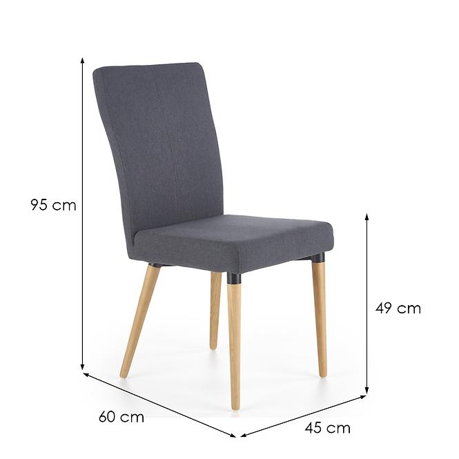 Szék K273 szövet/fa sötét hamu 45x60x95