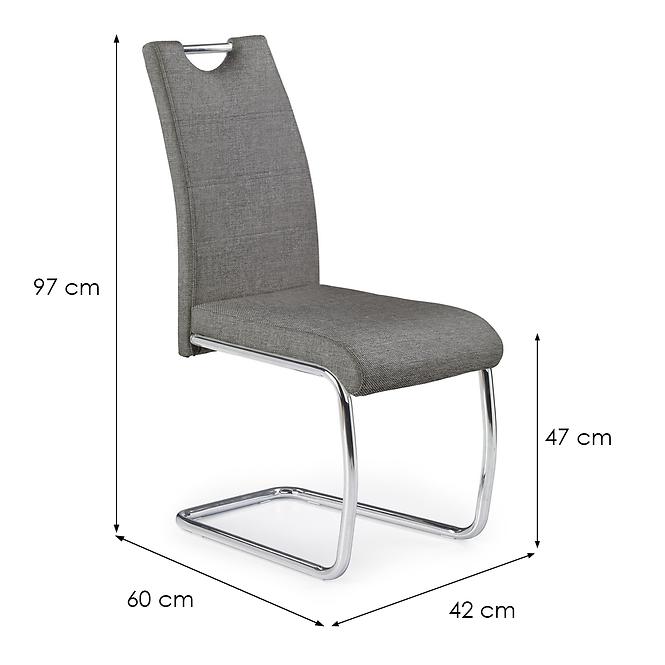 Szék K349 szövet/fém hamu 42x60x97,2