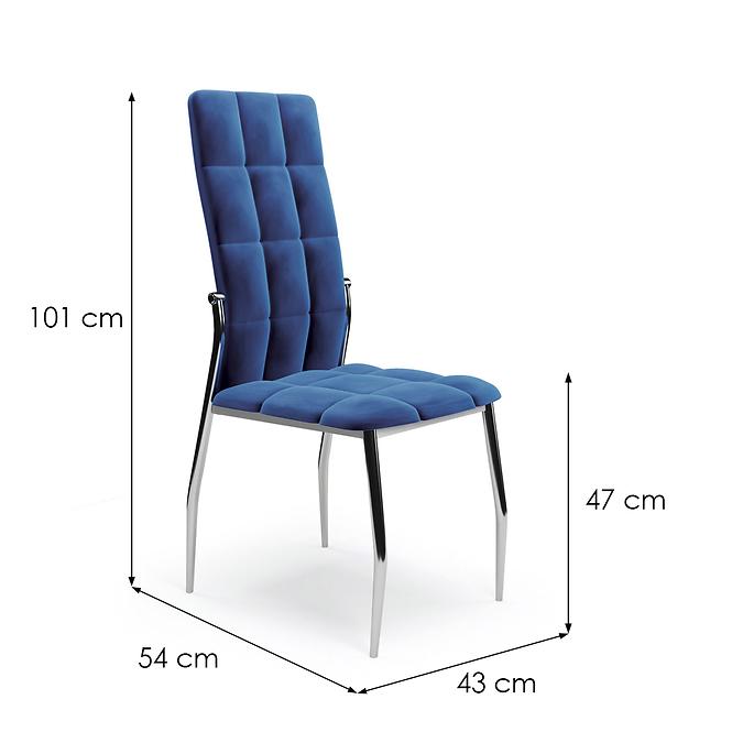 Szék K416 velvet/fém granát 43x54x101