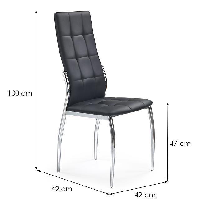 Szék K209 fém/ekobőr fekete 43x54x101