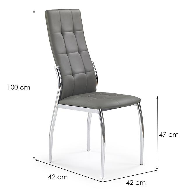 Szék K209 fém/ekobőr hamu 43x54x101