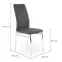 Szék K309 szövet/fém sötét hamu 43x57x97,8