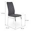 Szék K309 szövet/fém sötét hamu 43x57x97,8