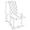 Szék K309 szövet/fém sötét hamu 43x57x97,9