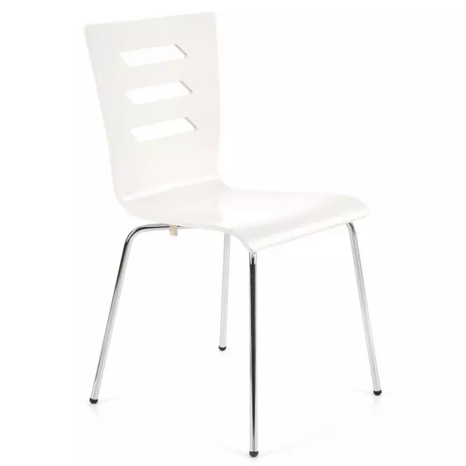 Szék K155 fém/fa fehér 46x47x85