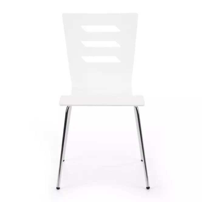 Szék K155 fém/fa fehér 46x47x85